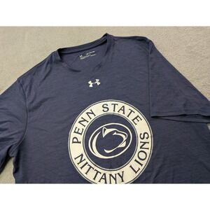 Under Armour Penn State Nittany Lions Men 2XL Navy Heatgear T Shirt Short Sleeve